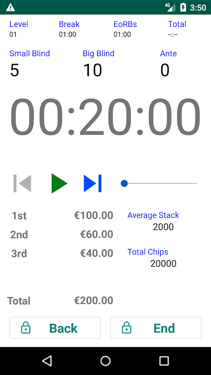 Easy Poker Tournament Timer應用截圖第2張