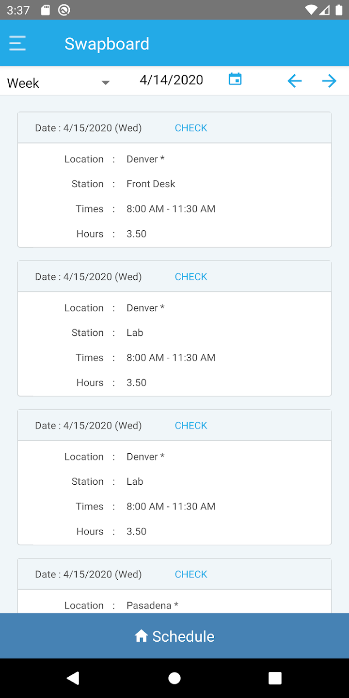 ScheduleSource Teamwork Capture d'écran 2