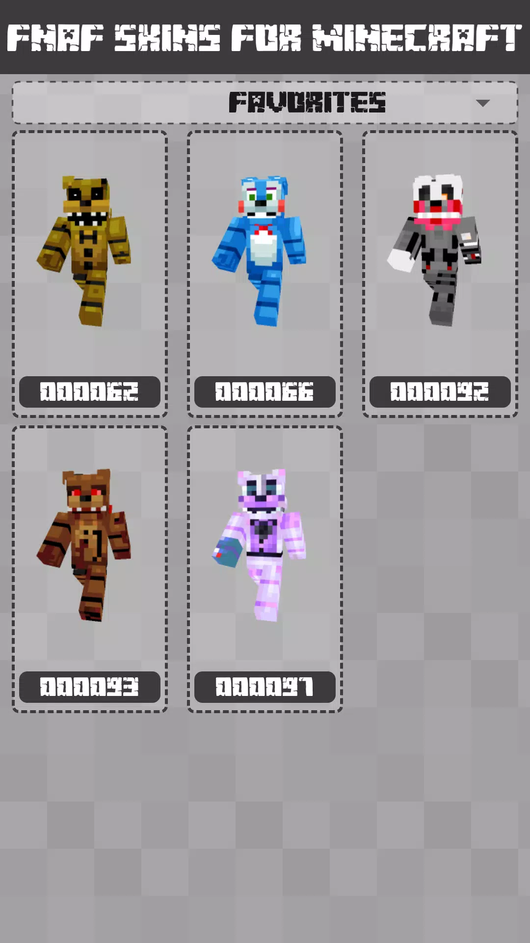 FNAF Skins for Minecraft PE Zrzut ekranu 4