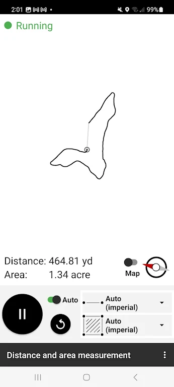 Distance and area measurement Tangkapan skrin 2