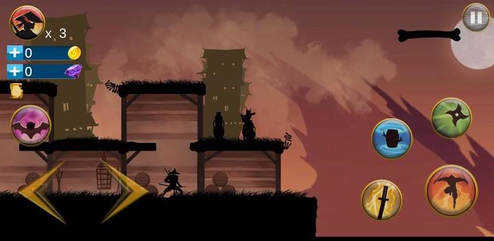 Shadow Samurai : Ninja Revenge Schermafbeelding 1