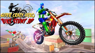 Bike Games Stunts: Spider Hero ဖန်သားပြင်ဓာတ်ပုံ 1