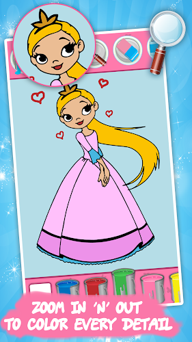 Princess Coloring - Kids Fun Zrzut ekranu 1