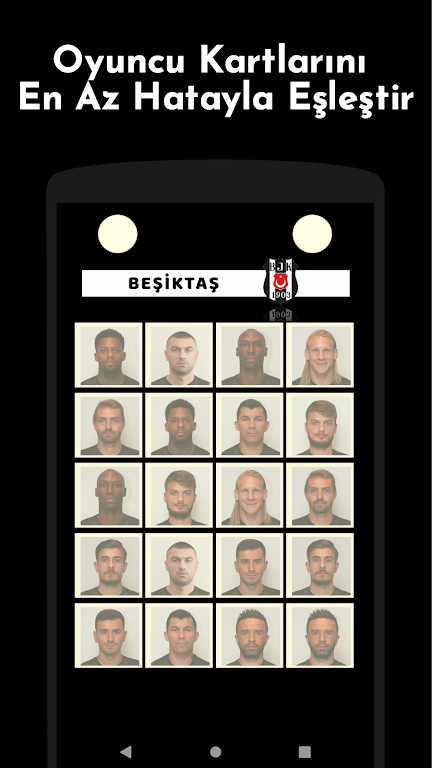 Beşiktaş Futbolcu Kart Eşleştirme Oyunu Screenshot 3
