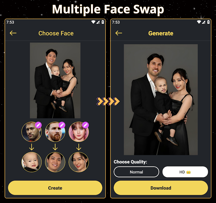 Face Over: AI Face Swap स्क्रीनशॉट 1