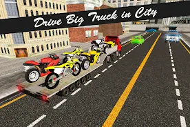 Bike Transport Truck 3D Скриншот 2