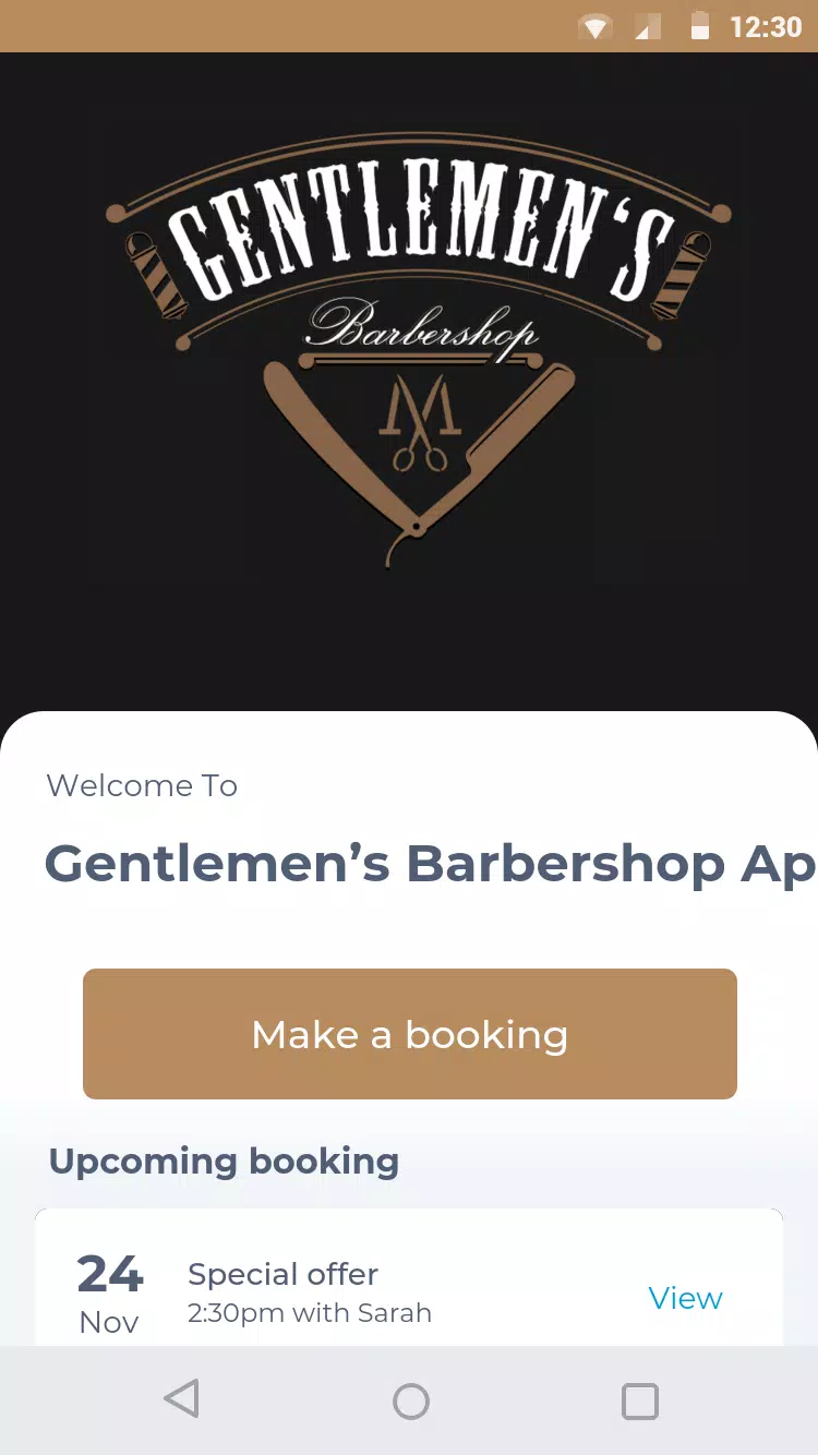 Schermata Gentlemen’s Barbershop App 1