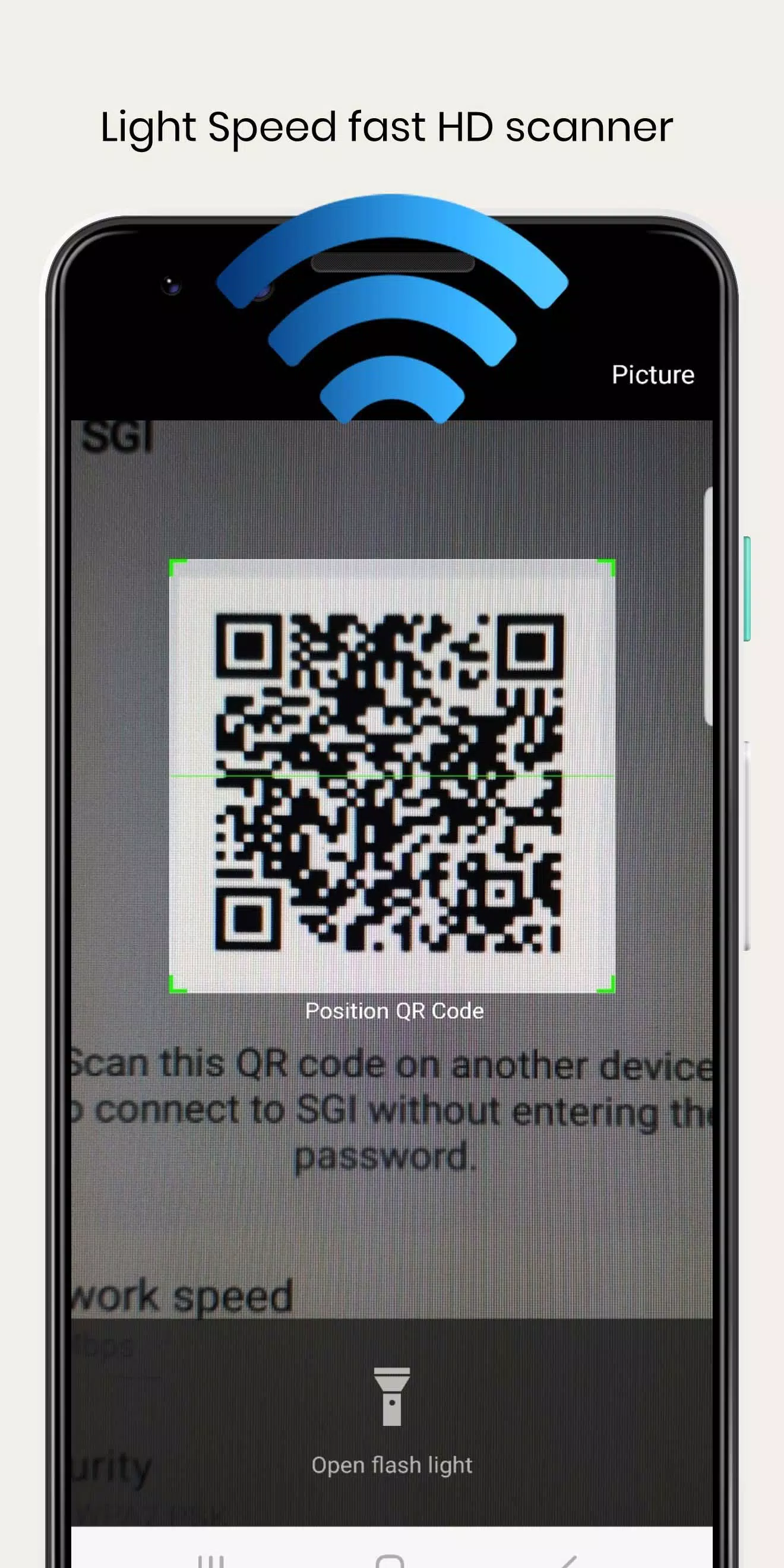 WiFi QrCode Password scanner ဖန်သားပြင်ဓာတ်ပုံ 2