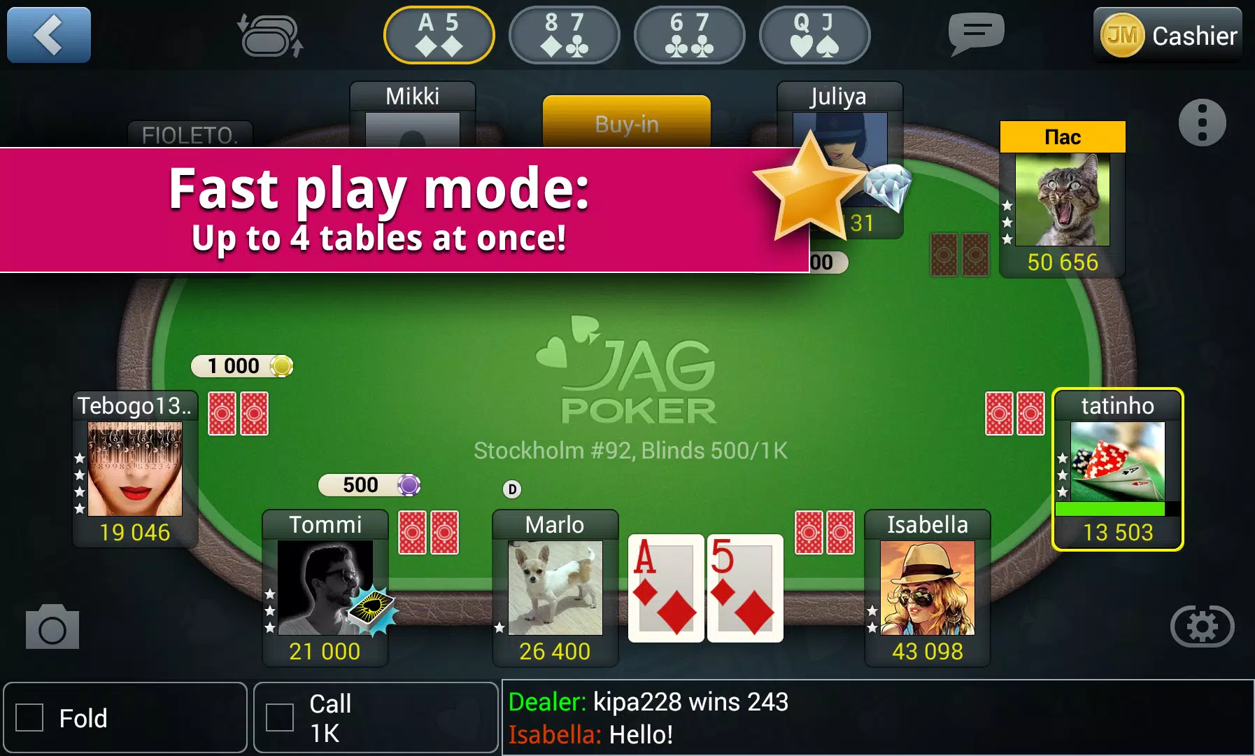 Jag Poker HD Captura de pantalla 2