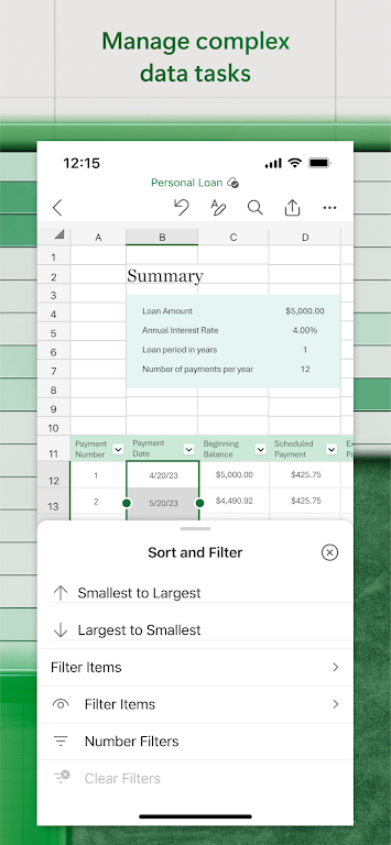 Microsoft Excel: Spreadsheets Captura de tela 3