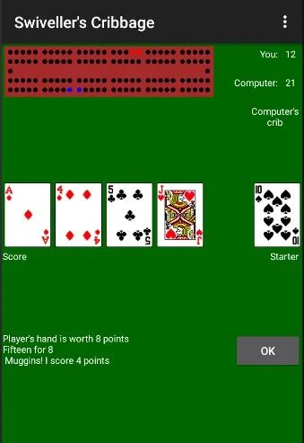 Schermata Swiveller’s Cribbage 4