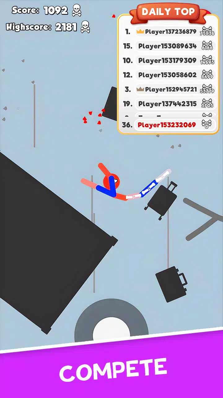 Stickman Broken Bones io Ảnh chụp màn hình 2