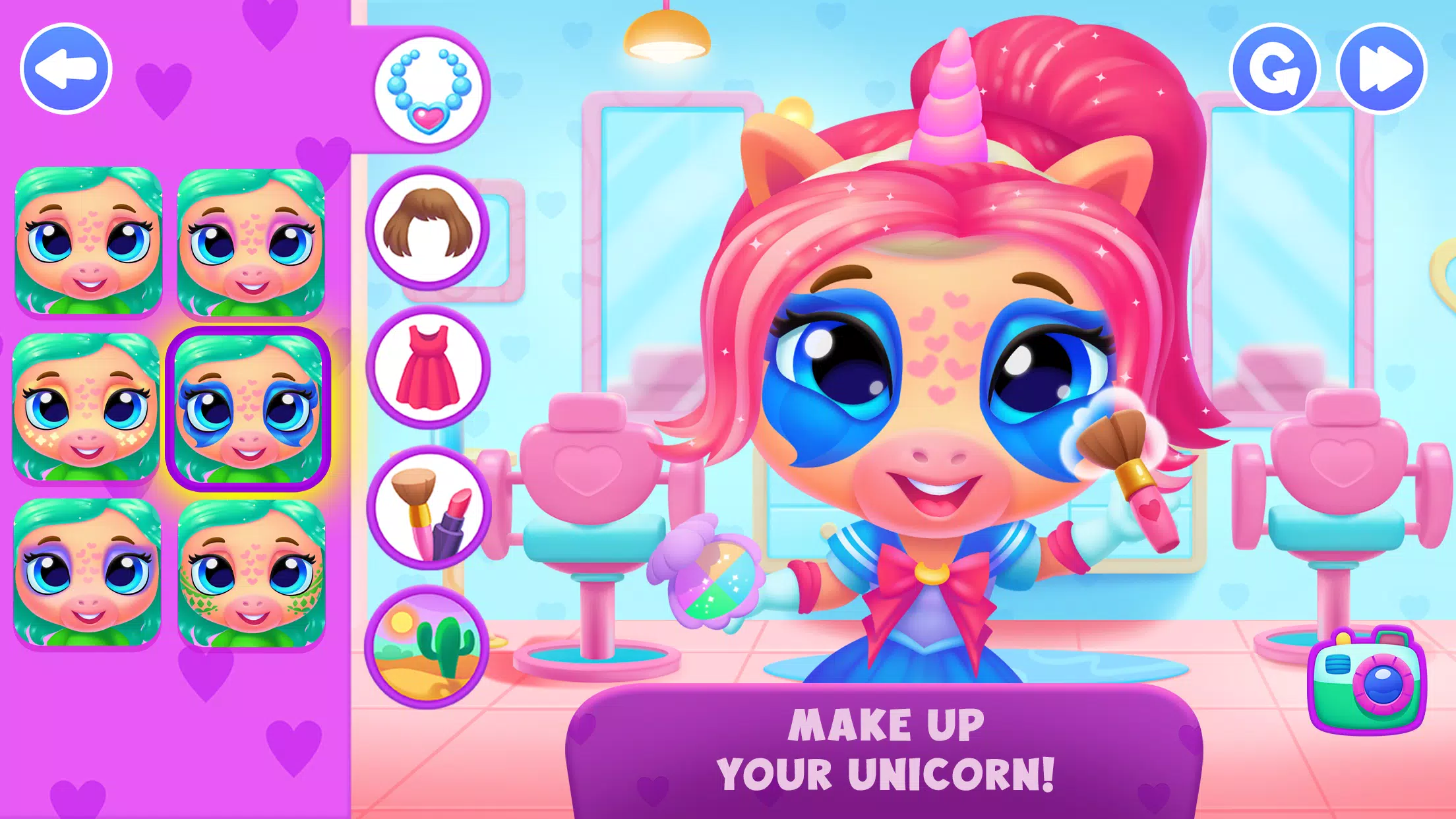 Unicorn Dress up games kids Captura de pantalla 4