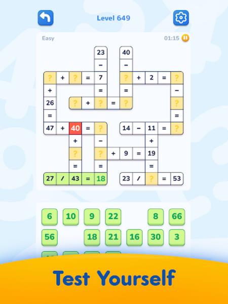 Math Crossword Screenshot 3