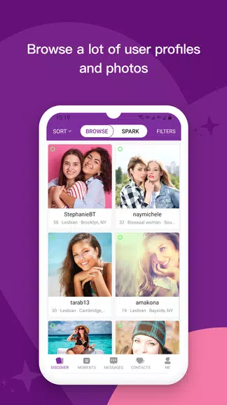 Les: Lesbian Dating & Chat App Captura de pantalla 3