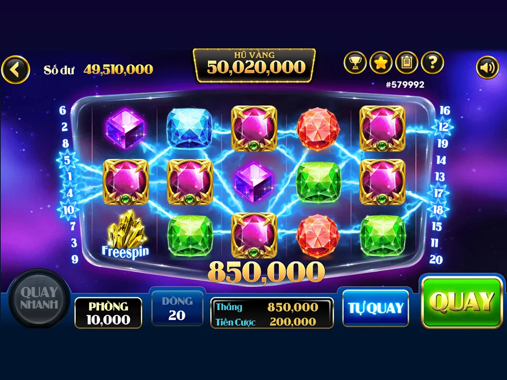 Siêu Hũ Nổ - Gem Nổ Hũ應用截圖第2張