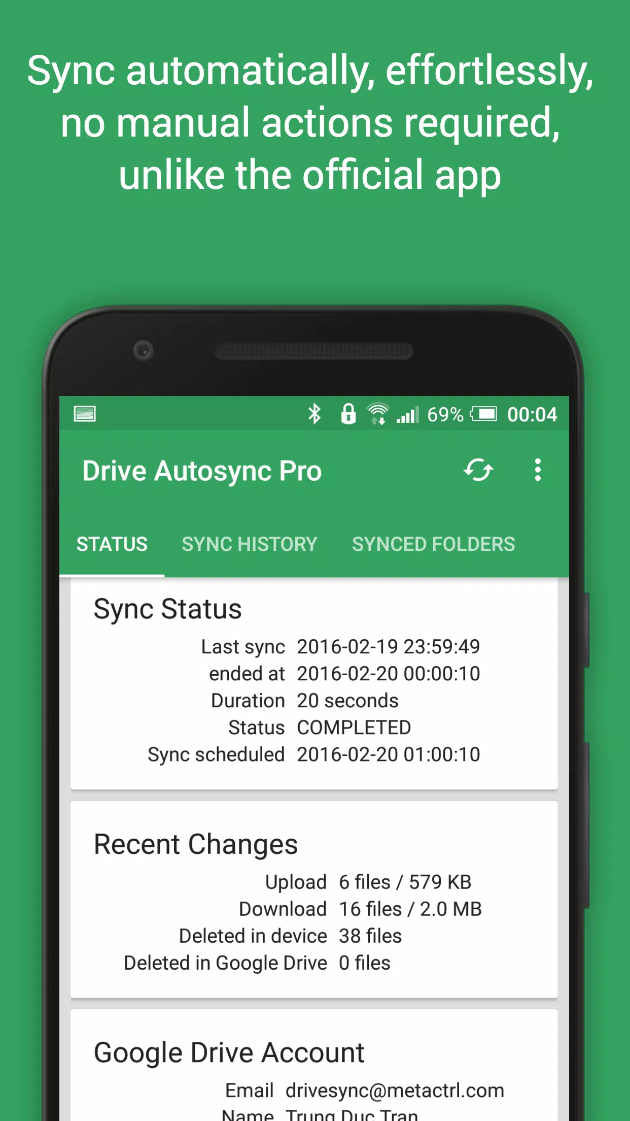 Autosync for Google Drive 스크린샷 2