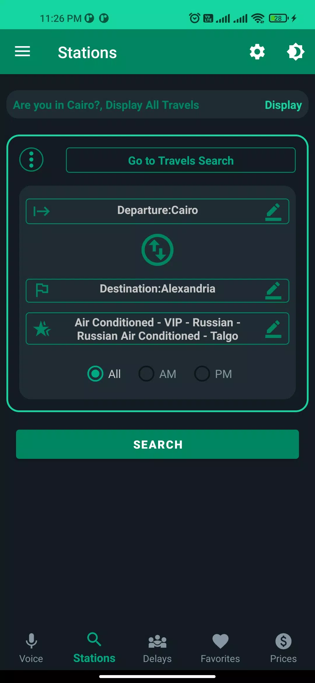 Egypt’s Trains - Voice Search Schermafbeelding 2