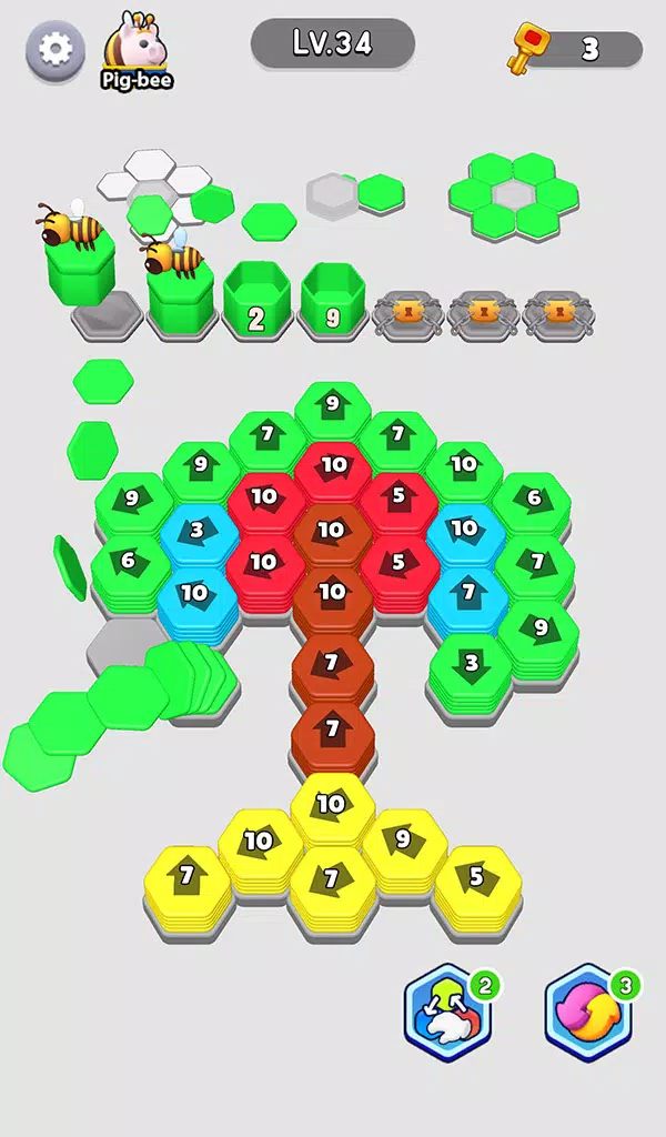 Schermata Bee Out - Hexa Away Puzzle 2