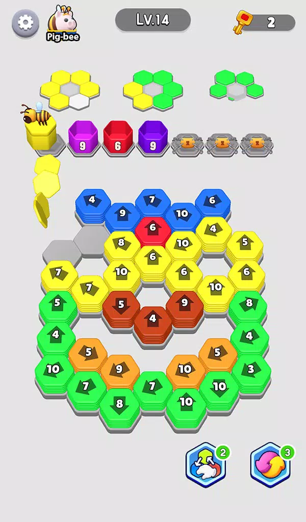 Schermata Bee Out - Hexa Away Puzzle 4