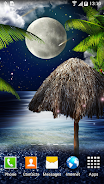 Tropical Night Live Wallpaper Schermafbeelding 2