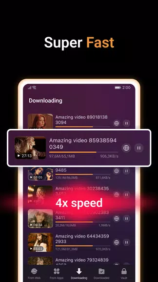 X Video Downloader & Player 스크린샷 4