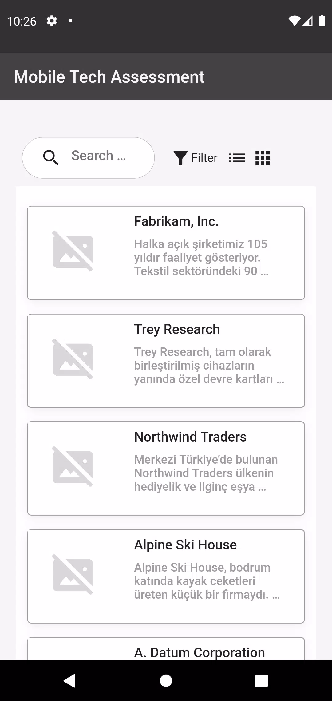 Flutter Tech Assessment Ekran Görüntüsü 1