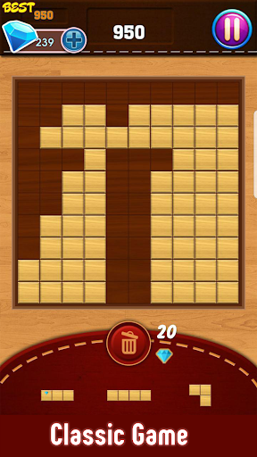 Schermata Block Puzzle : Classic Wood 2