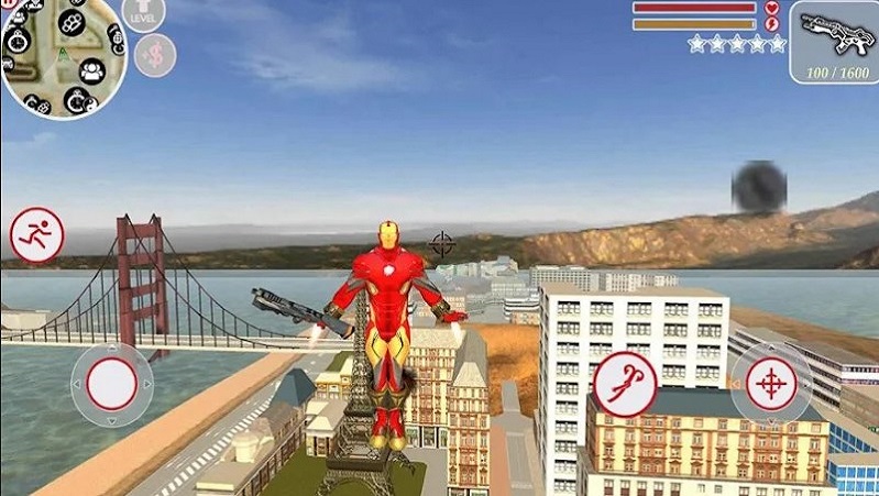 Iron Rope Hero War - Superhero Ảnh chụp màn hình 2