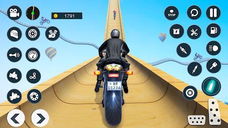 Mega Ramp Stunt Bike Games 3D Captura de tela 1