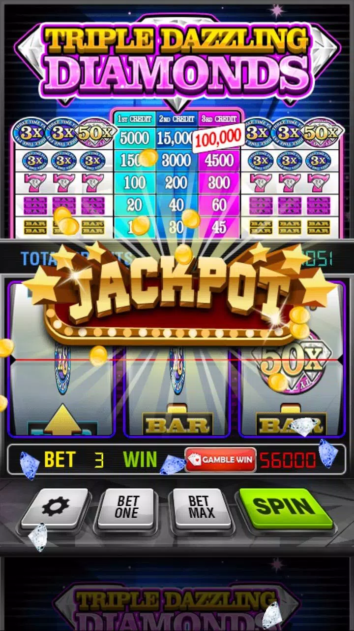 Triple Dazzling Diamonds Slots應用截圖第2張