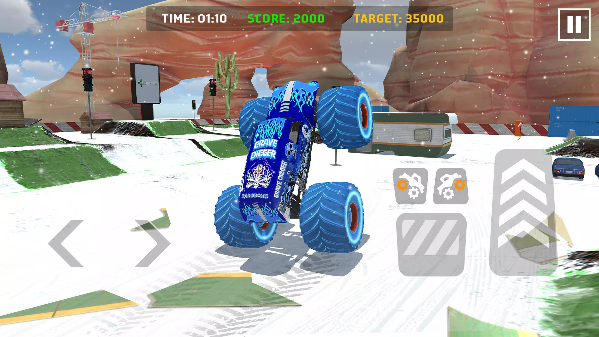 Car Games: Monster Truck Stunt Captura de tela 1