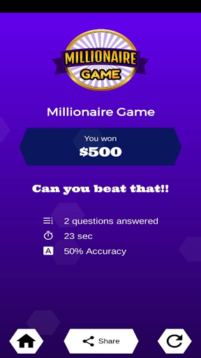 Millionaire Game - Trivia Quiz Captura de pantalla 1