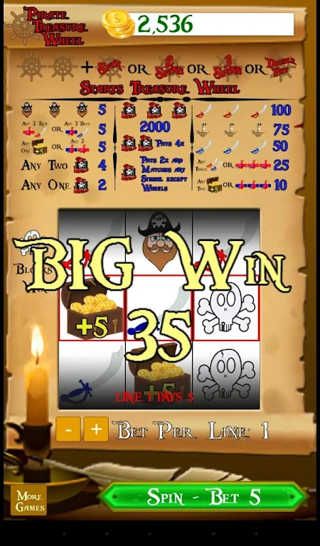 Pirate Treasure Wheel 스크린샷 3