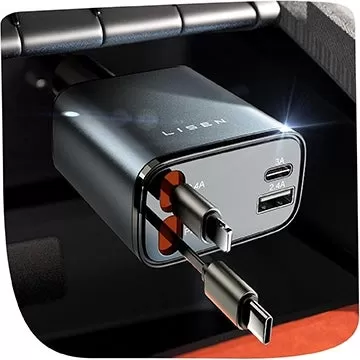 Caricatore di auto Lisen con USB-C retrattile, cavi Lightning a meno di $ 15