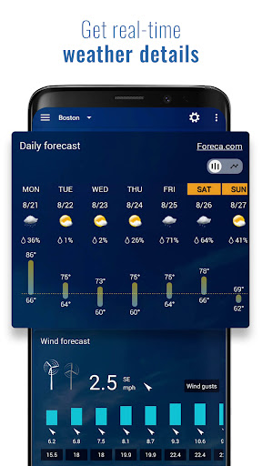 Schermata Transparent clock and weather 2