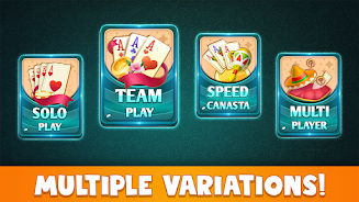 Canasta Plus Offline Card Game Ảnh chụp màn hình 2