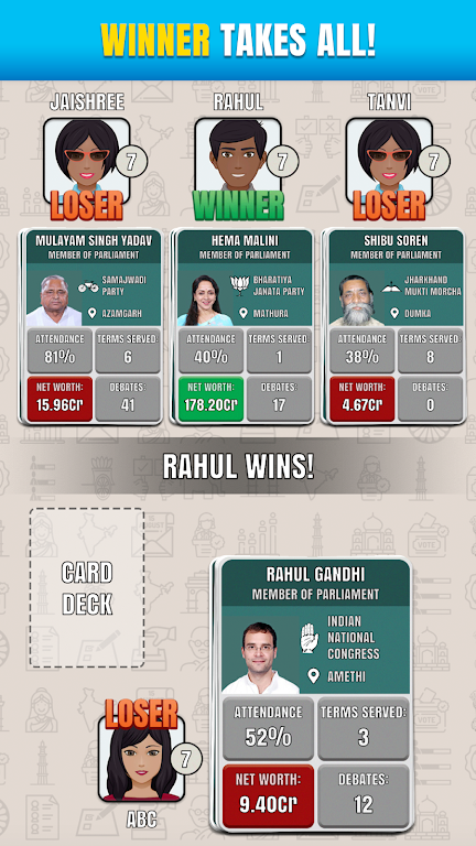 Rajneeti - Trump Card Game スクリーンショット 3