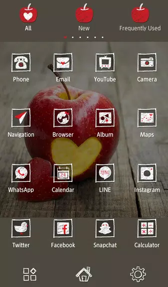 Schermata Heart Apple Theme +HOME 2