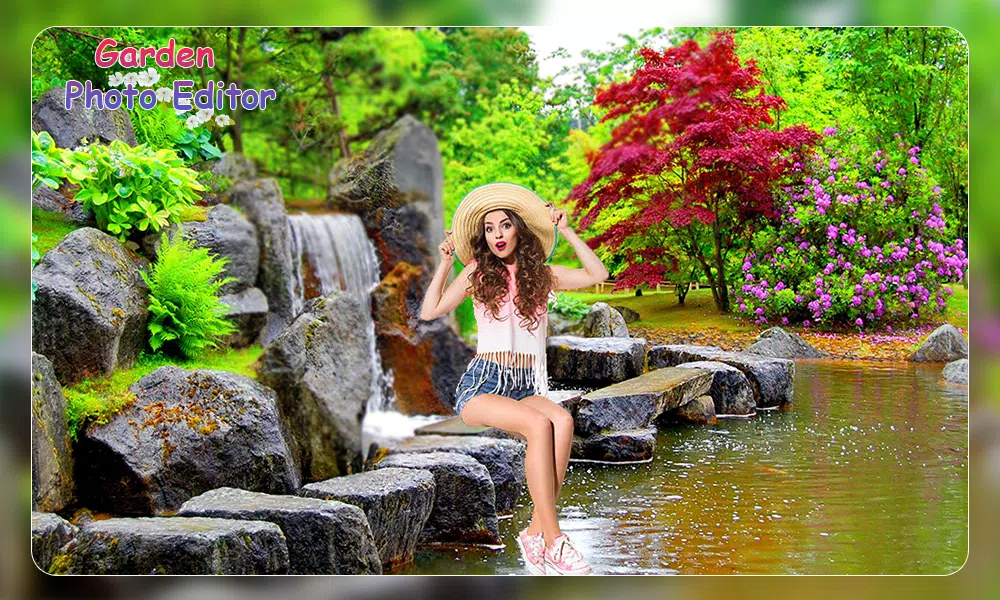 Garden Photo Frame Editor Screenshot 1