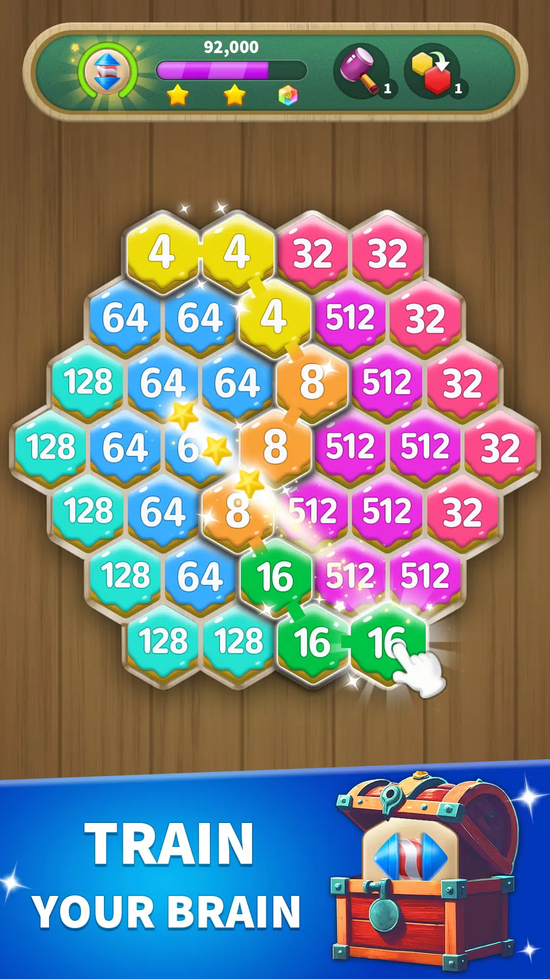 Hexa Connect: 2048 Puzzle スクリーンショット 2