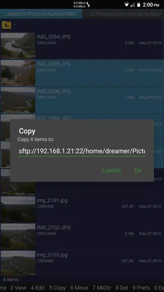 SFTP plugin to Ghost Commander Zrzut ekranu 3