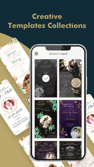 Engagement Card Maker & Design Tangkapan skrin 3