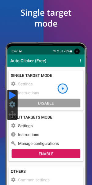 Auto Clicker - Automatic tap Mod</strong>
</p><p>প্ল্যাটফর্ম সামঞ্জস্যতা<strong></strong>
</p>প্রত্যাশিত ব্যবহারকারীদের মনে রাখা উচিত যে অটো ক্লিকার শুধুমাত্র অপারেটিং সিস্টেমের সংস্করণ 7.0 এবং তার উপরের সাথে সামঞ্জস্যপূর্ণ। এই সীমাবদ্ধতাটি অ্যাপ্লিকেশনের কার্যকারিতা থেকে উদ্ভূত হয়, যা পুরানো অপারেটিং সিস্টেমগুলিতে সীমাবদ্ধ হতে পারে। উপরন্তু, অবিচ্ছিন্ন ট্যাপিং কার্যকারিতা নিশ্চিত করার জন্য স্থিতিশীল ডিভাইস অপারেশন প্রয়োজন।
<p></p>রুট অ্যাক্সেসের প্রয়োজন নেই<p><strong><p>অটো ক্লিকার ব্যবহার করার একটি উল্লেখযোগ্য সুবিধা হল যে এটি ডিভাইসটিকে রুট করার প্রয়োজন হয় না, ব্যবহারকারীর অভিজ্ঞতা সহজতর করে। জটিল এবং সম্ভাব্য ঝুঁকিপূর্ণ পদ্ধতির প্রয়োজনীয়তা দূর করে, অ্যাপটি এমন ব্যবহারকারীদের জন্য একটি সরল এবং নিরাপদ সমাধান অফার করে যারা ডিভাইসের নিরাপত্তার সঙ্গে আপস না করে স্বয়ংক্রিয়ভাবে ট্যাপিং কাজ করতে চায়।</p>
<p><strong>অনায়াসে বিজ্ঞাপন মুছে ফেলুন</strong></p>
<p>অ্যাপ্লিকেশনটি ব্যবহার করার সময়, আপনি এর সহজবোধ্য এবং দক্ষ বৈশিষ্ট্যগুলির সম্পূর্ণ প্রশংসা করতে পারেন; যাইহোক, আপনি অনুপ্রবেশকারী বিজ্ঞাপন সম্মুখীন হতে পারে. একটি বিরামহীন অভিজ্ঞতা নিশ্চিত করতে, আপনার কাছে অ্যাপের সেটিংসের মধ্যে একটি বিজ্ঞাপন-মুক্ত সংস্করণে আপগ্রেড করার বিকল্প রয়েছে। এটি করার মাধ্যমে, এই বিঘ্নিত বিজ্ঞাপনগুলি অদৃশ্য হয়ে যাবে, আপনাকে নিরবচ্ছিন্ন ব্যবহার উপভোগ করার অনুমতি দেবে।</p>
<p><strong><img src=