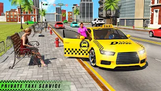 USA Taxi Car Driving: Car Game Screenshot 2