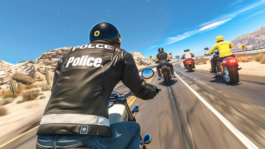 Police Bike Pursuit Highway Captura de pantalla 2