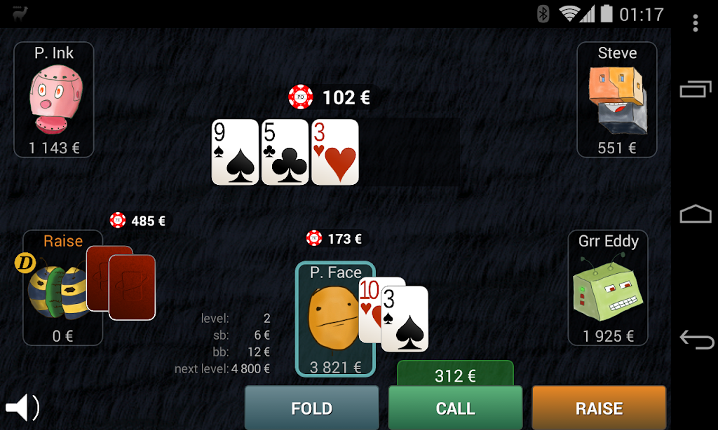 Bots Don't Bluff Offline Poker Screenshot 1