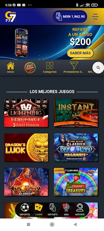 Gana777 Apuestas y Casino Captura de tela 4