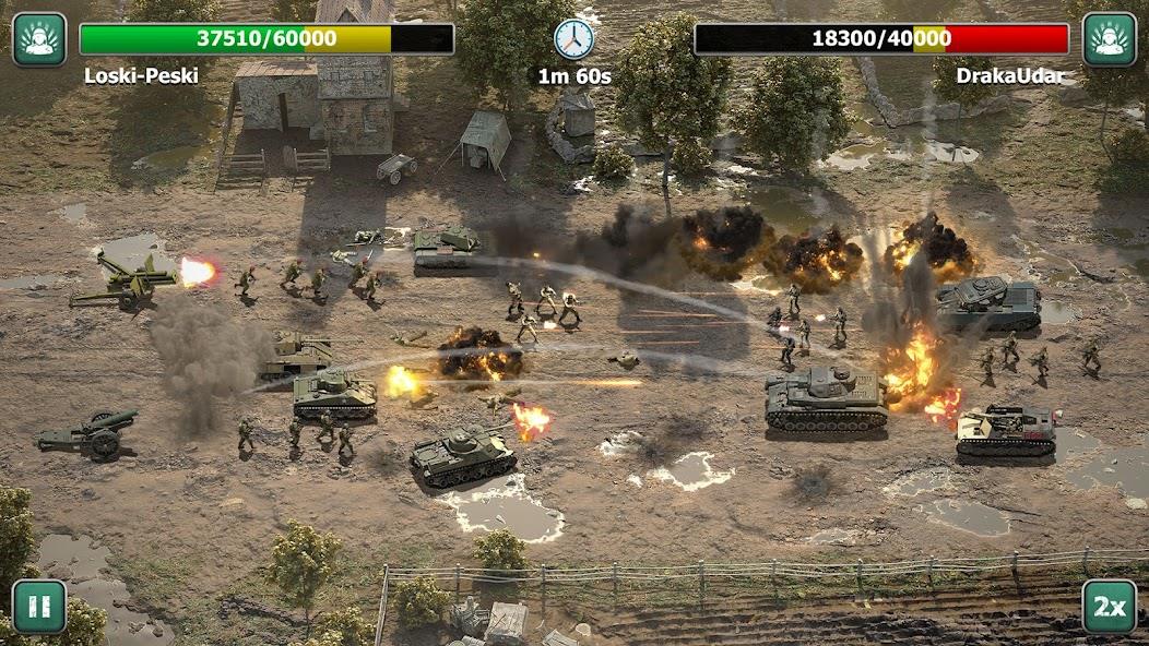 Heroes of War: Idle army game Mod ဖန်သားပြင်ဓာတ်ပုံ 4