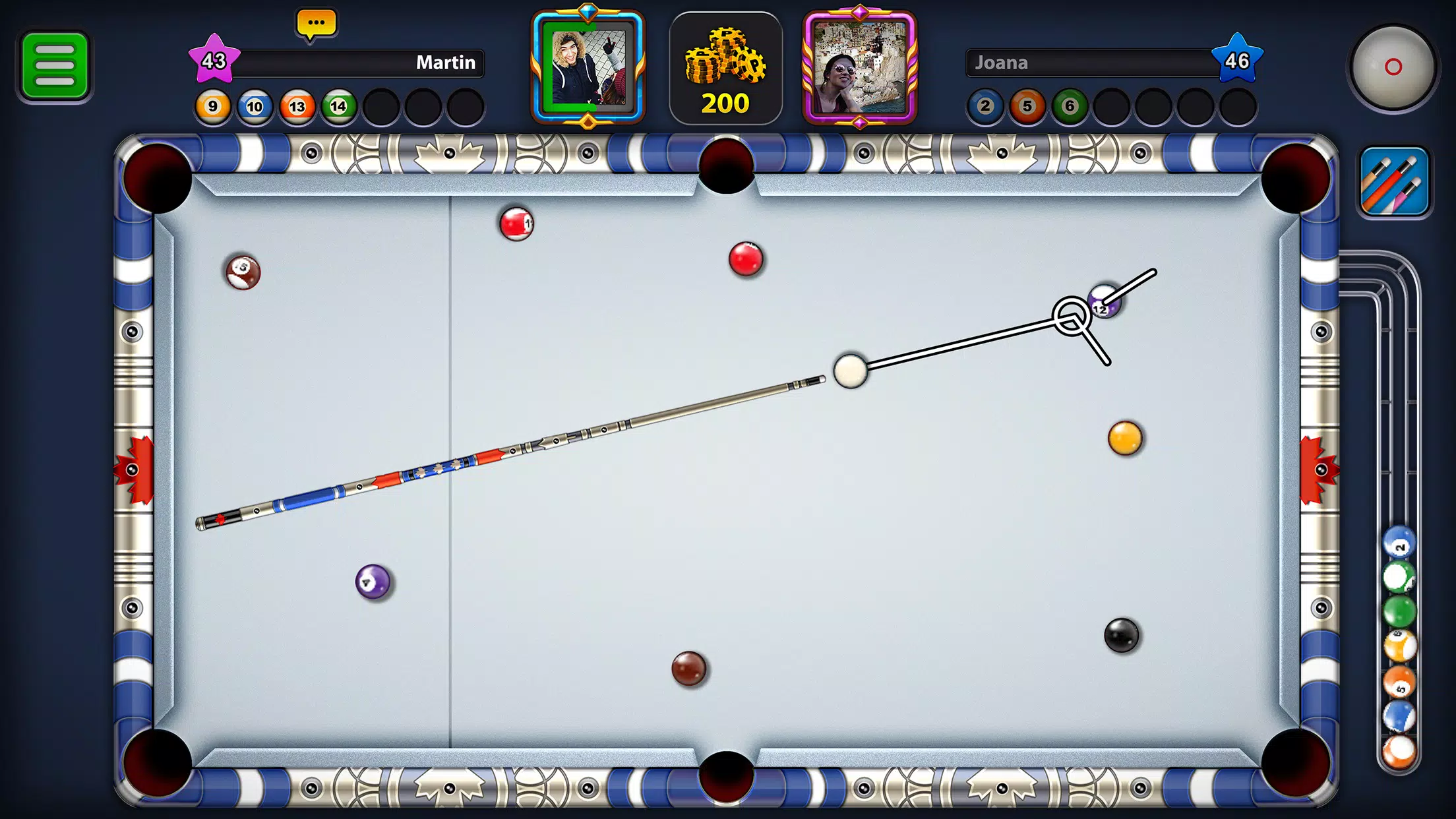 Billiards Game: 8 Ball Pool Captura de pantalla 2